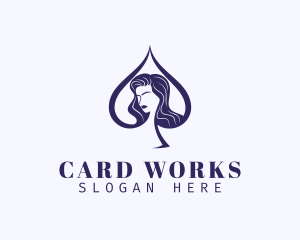 Spade Woman Model logo design