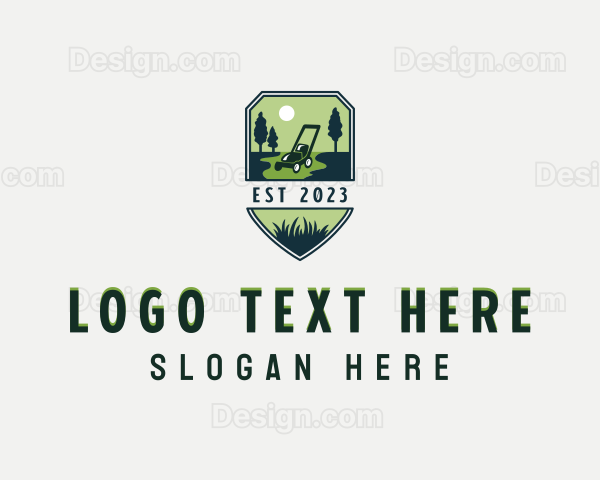 Lawn Care Grass Gardening Logo