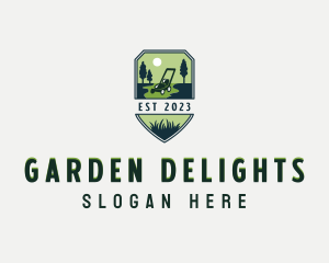 Lawn Care Grass Gardening logo design