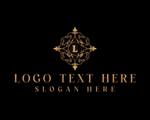 Elegant Floral Ornament  Logo