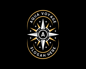 Sun Star Compass Voyage logo design