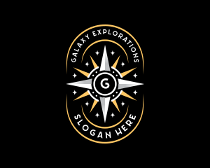 Sun Star Compass Voyage logo design