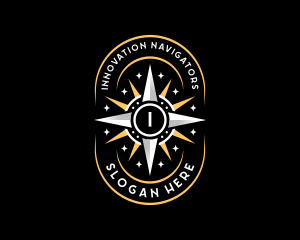 Sun Star Compass Voyage logo design