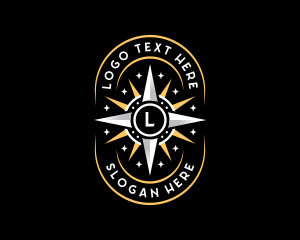 Voyage - Sun Star Compass logo design