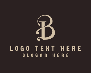 Architecture - Gothic Calligraphy Letter B logo design