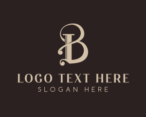 Regal Calligraphy Letter B logo