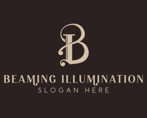 Regal Calligraphy Letter B logo design