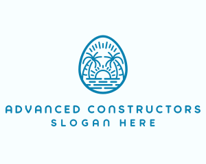 Sunset Beach Egg logo design