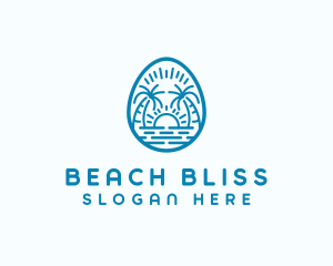 Sunset Beach Egg logo design