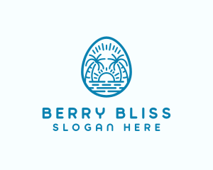 Sunset Beach Egg logo design