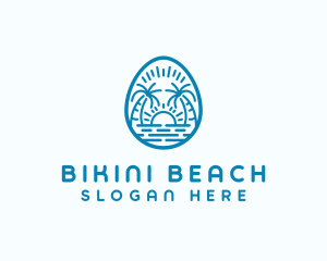 Sunset Beach Egg logo design