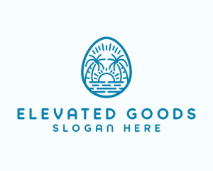 Sunset Beach Egg logo design