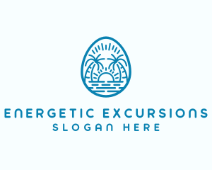 Sunset Beach Egg logo design