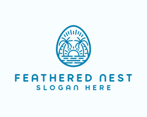 Sunset Beach Egg logo design