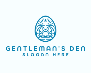 Sunset Beach Egg logo design