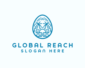 Sunset Beach Egg logo design