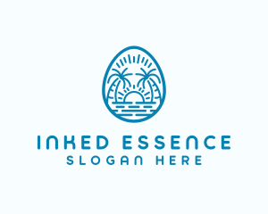 Sunset Beach Egg logo design