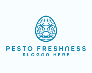 Sunset Beach Egg logo design