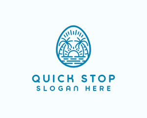 Sunset Beach Egg logo design