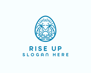 Sunset Beach Egg logo design