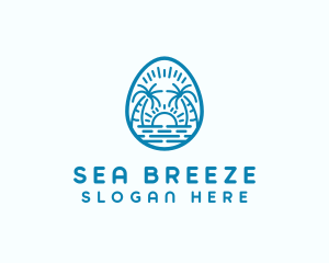 Sunset Beach Egg logo design