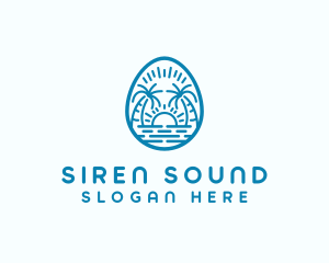 Sunset Beach Egg logo design