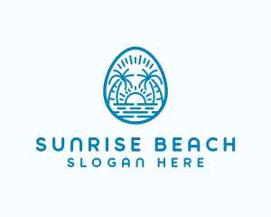 Sunset Beach Egg logo design