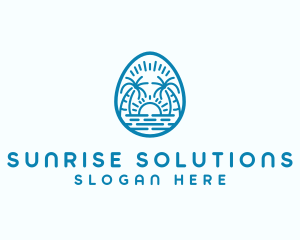 Sunset Beach Egg logo design