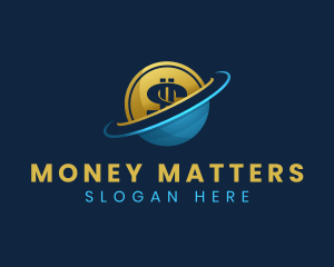 Global Coin Dollar Currency logo design