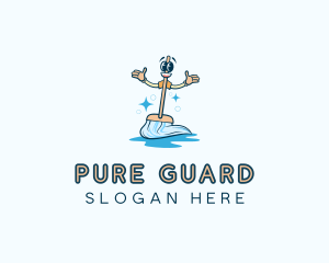 Mop Cleaner Disinfection logo design