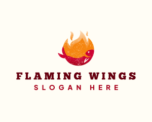 Flame Fish Grilling logo design