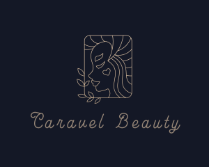 Gold Female Beauty logo design