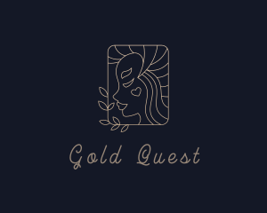 Gold Female Beauty logo design