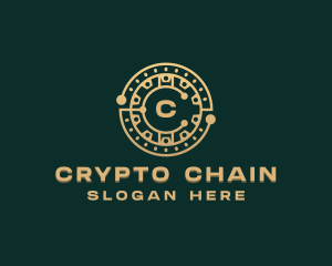 Crypto Bitcoin Currency logo design