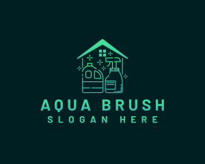 Home Sanitation Cleaning logo design