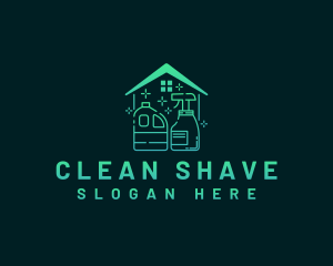 Home Sanitation Cleaning logo design