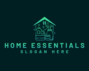 Home Sanitation Cleaning logo design