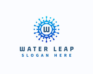 Liquid Water Splash logo design