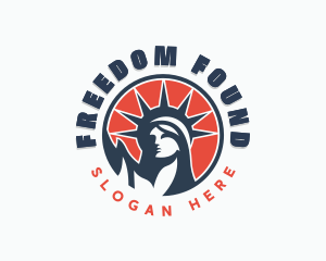 Patriotic Statue Of Liberty logo design