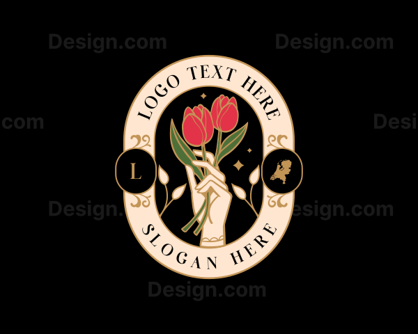 Tulip Flower Netherlands Logo