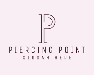 Jewelry Fashion Letter P logo design