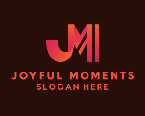 Business Letter JM Monogram logo design