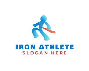 Runner Sports Athlete logo design