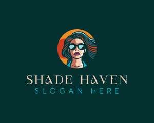 Woman Sunglasses Fashion logo design