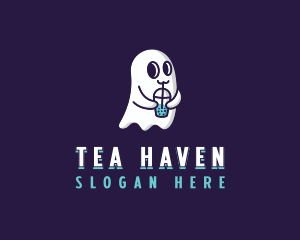 Ghost Bubble Tea logo design