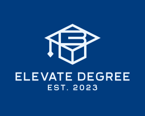 Graduation Hat Letter B logo