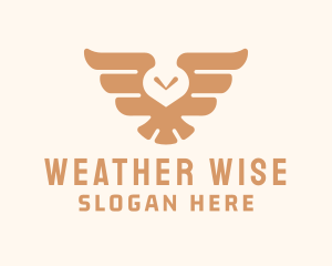 Brown Avian Owl logo design