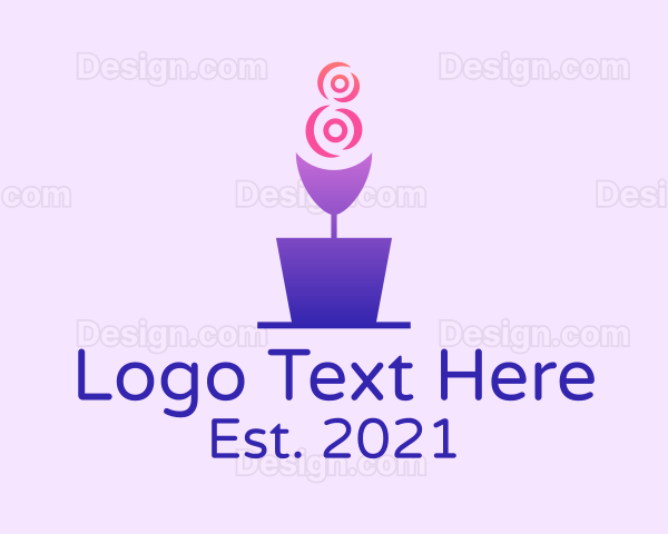 Gardening Flower Pot Logo