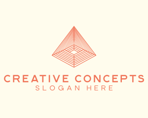 Creative Pyramid Triangle logo design