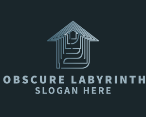 Labyrinth House Maze logo design